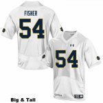 Notre Dame Fighting Irish Men's Blake Fisher #54 White Under Armour Authentic Stitched Big & Tall College NCAA Football Jersey JID8299MA
